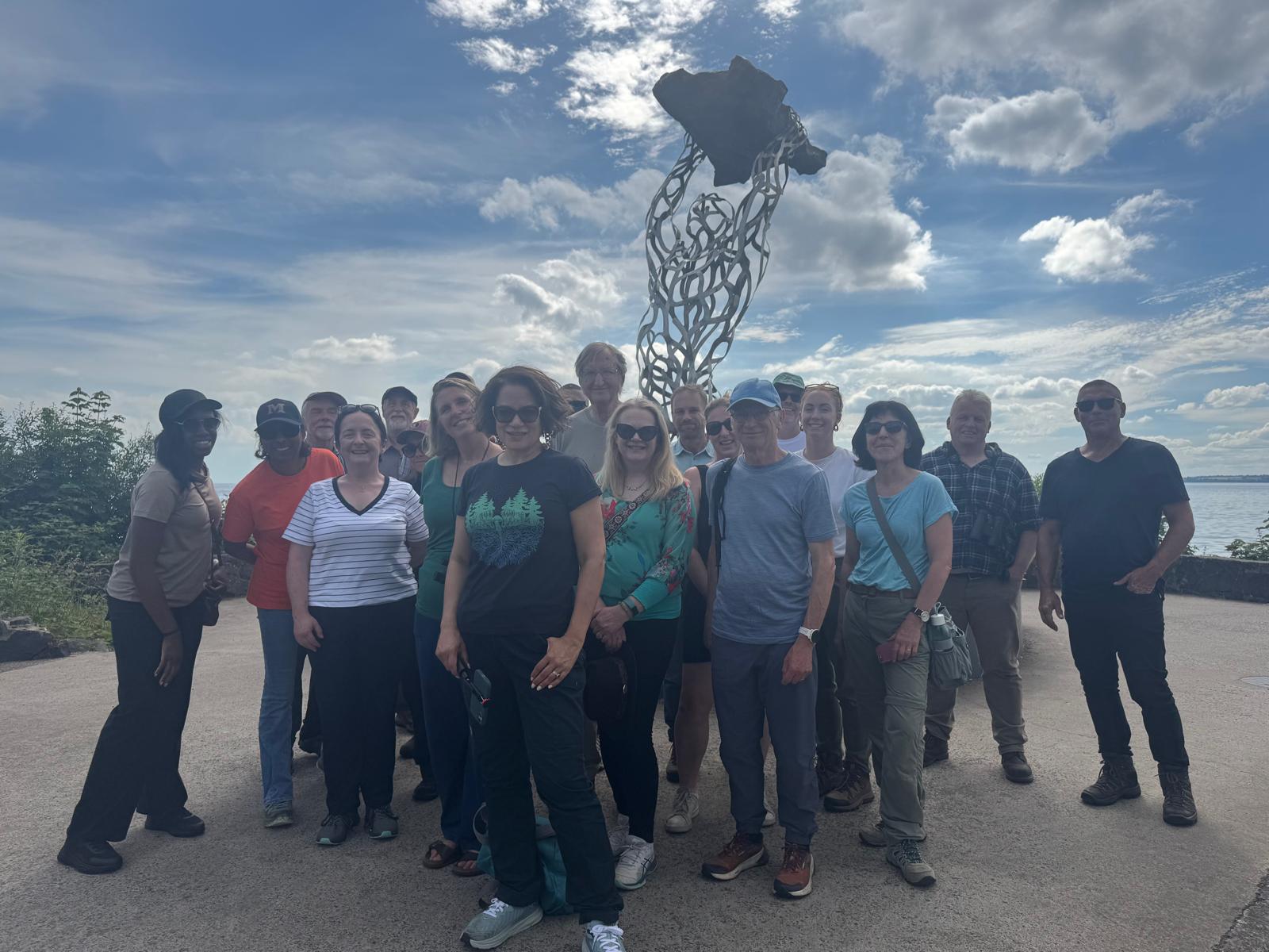 JNCC Council members during a site visit to Reas Wood Special Area of Conservation.